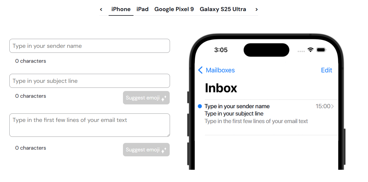 how your email title renders on mobile with this free tool